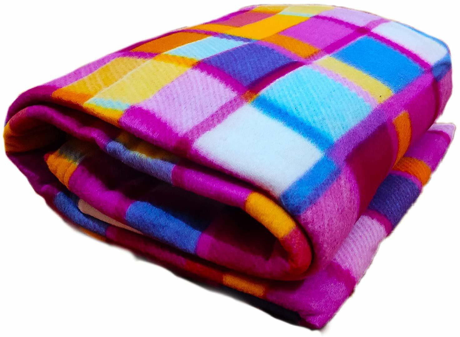 Visnik Single Fleece Duvet Cover (Multicolor)