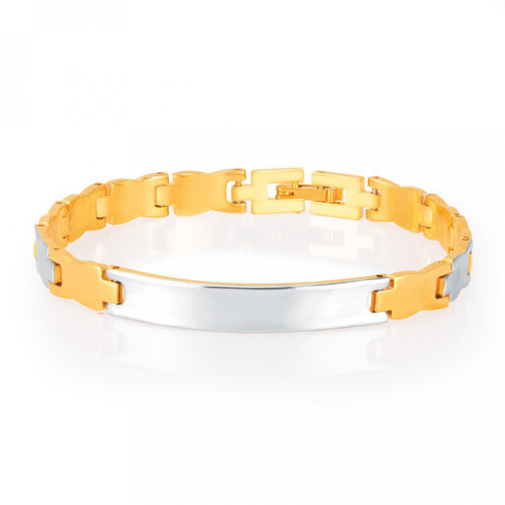 Sukkhi Alluring Gold And Rhodium Plated Bracelet For Men