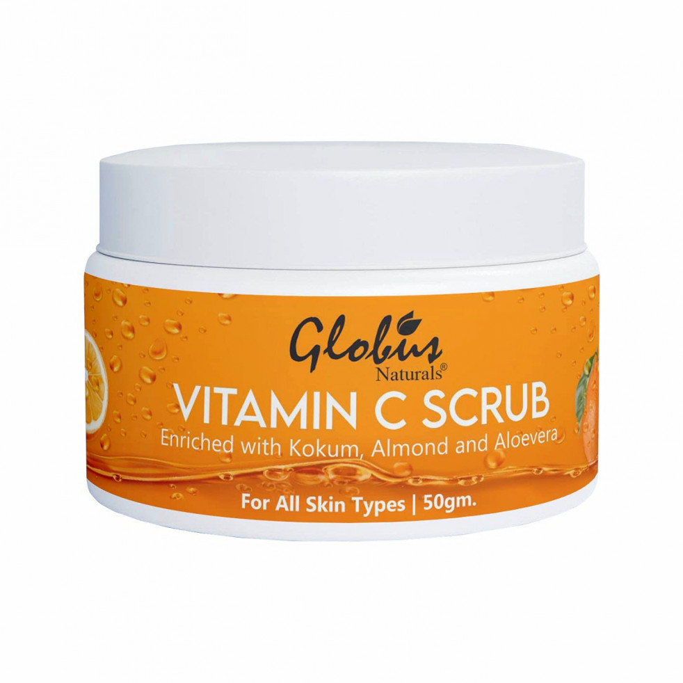 Globus Naturals VitaminC Brightening FaceScrub Enriched With Pearl,50G