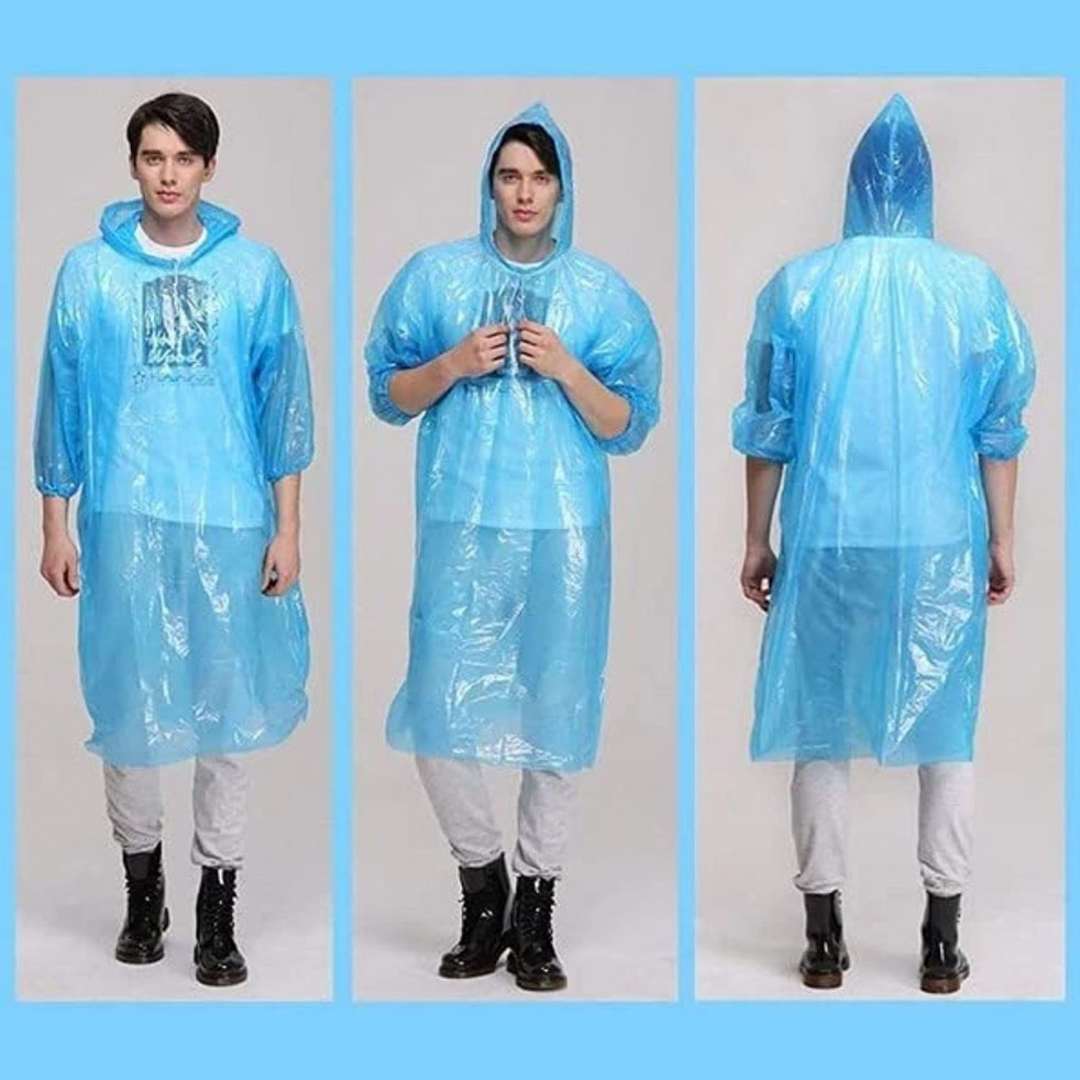 Emergency Rain Coat Blue - Multi Colour (Pack Of 3)