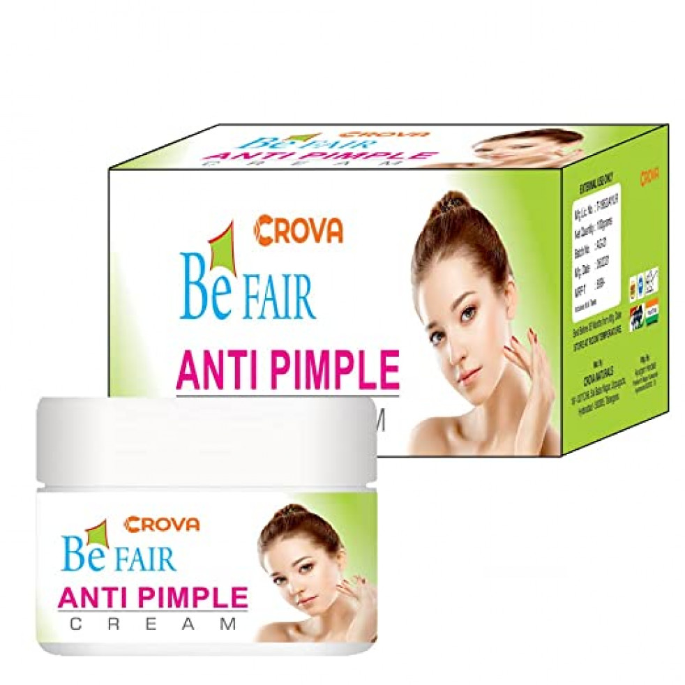 Crova Anti Pimples Cream Naturally Clear Acne, Blackheads/Whiteheads (100g)