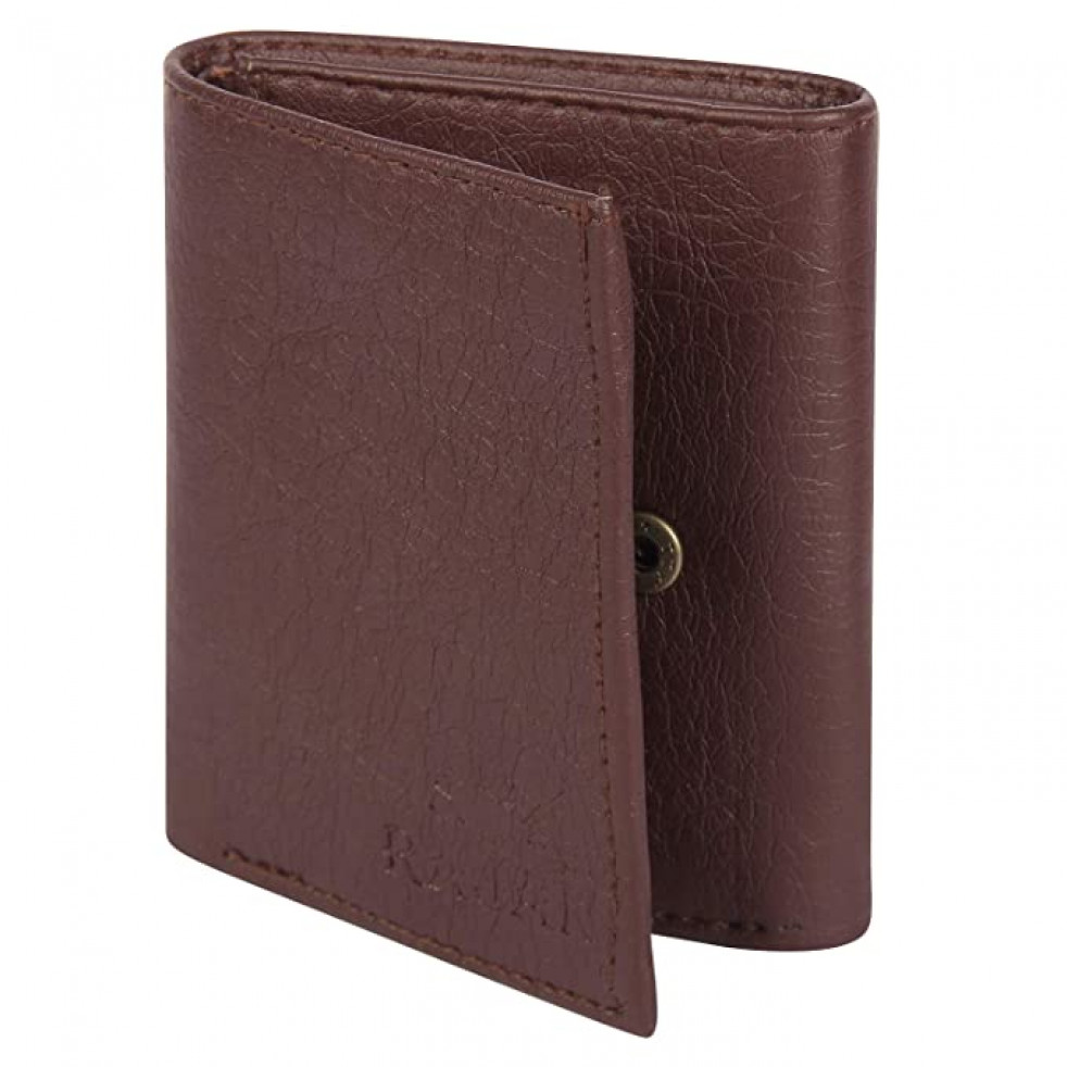 Rajan Brown Men's Artificial Leather Wallet (4 Card Slots)