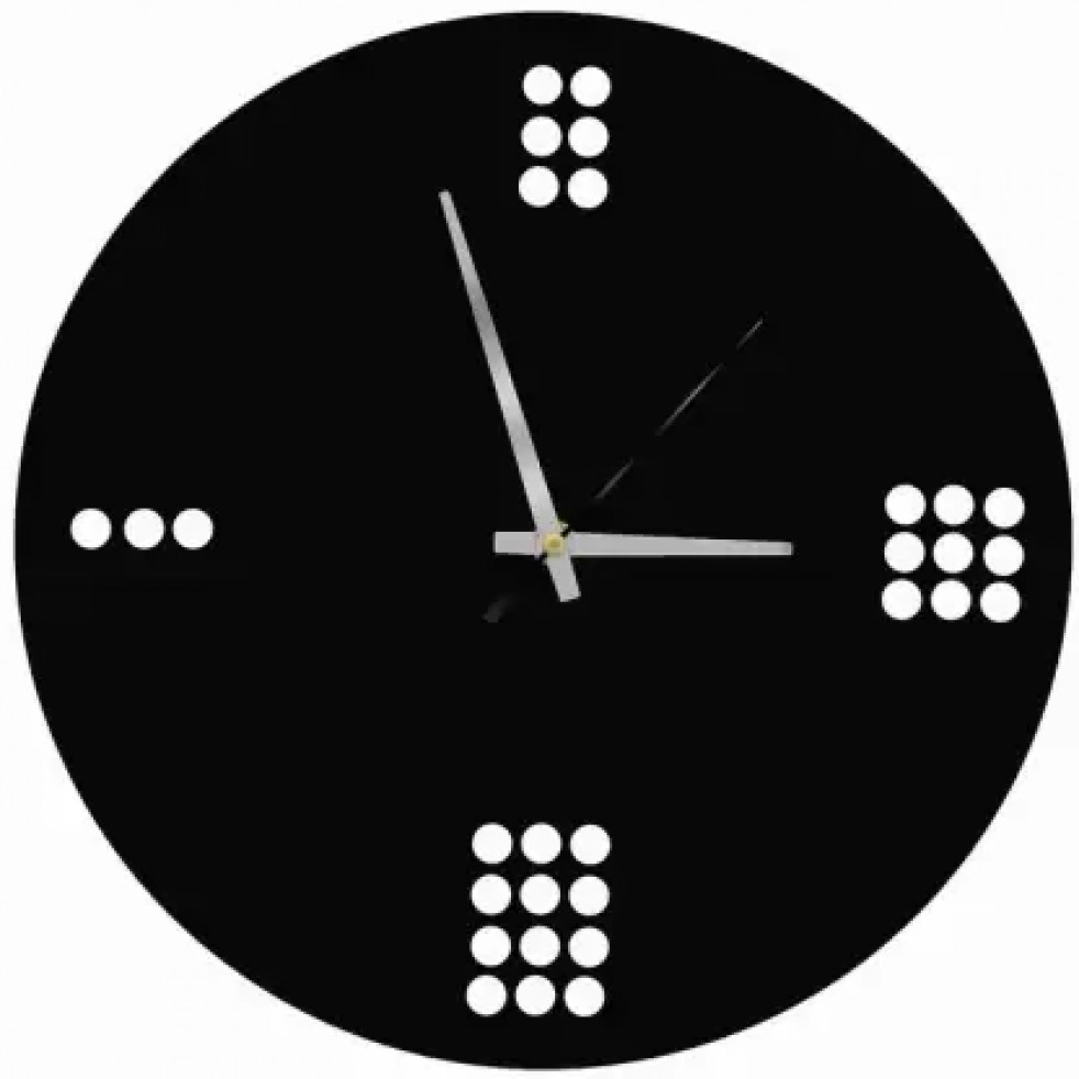 Fashion Bay Pocwc0828 Analog 28X28Cmwall Clock(Black, Without Glass, Standard)