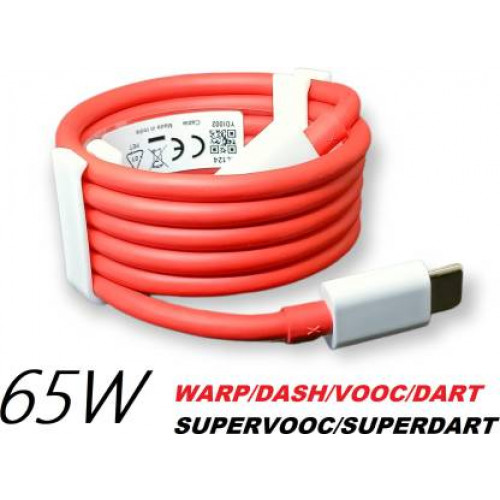 ULTRAWARP USB Type C Cable 2 A 1.001 m WARP CHARGING CABLEÂ Â (Compatible with ONEPLUS DASH/WARP CHARGING, Red, One Cable)