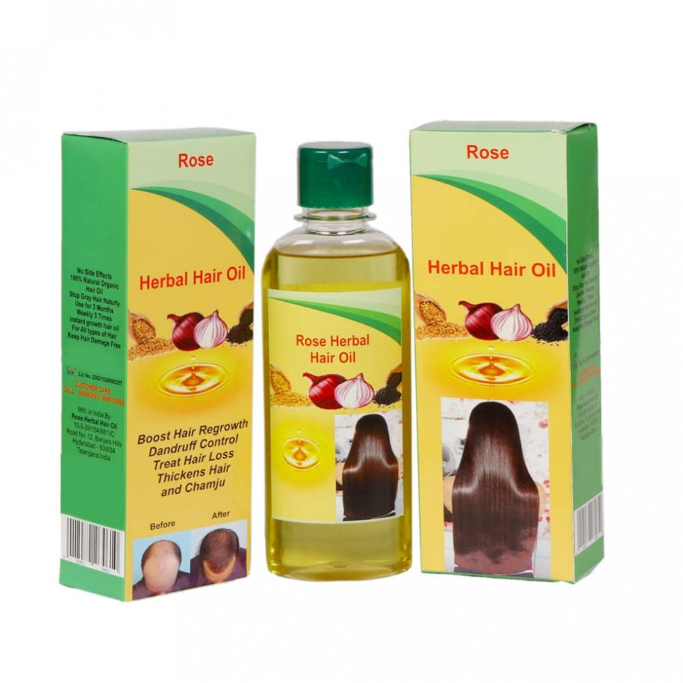 Herbal Hair Oil For Regrowth Hair Fall Control & Dandruff - 200 Ml
