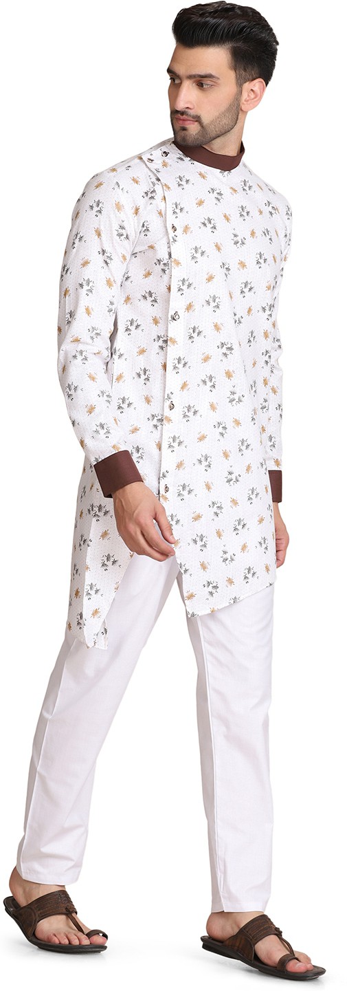 Tahvo Kurta and Pyjama Set For Mens (White)