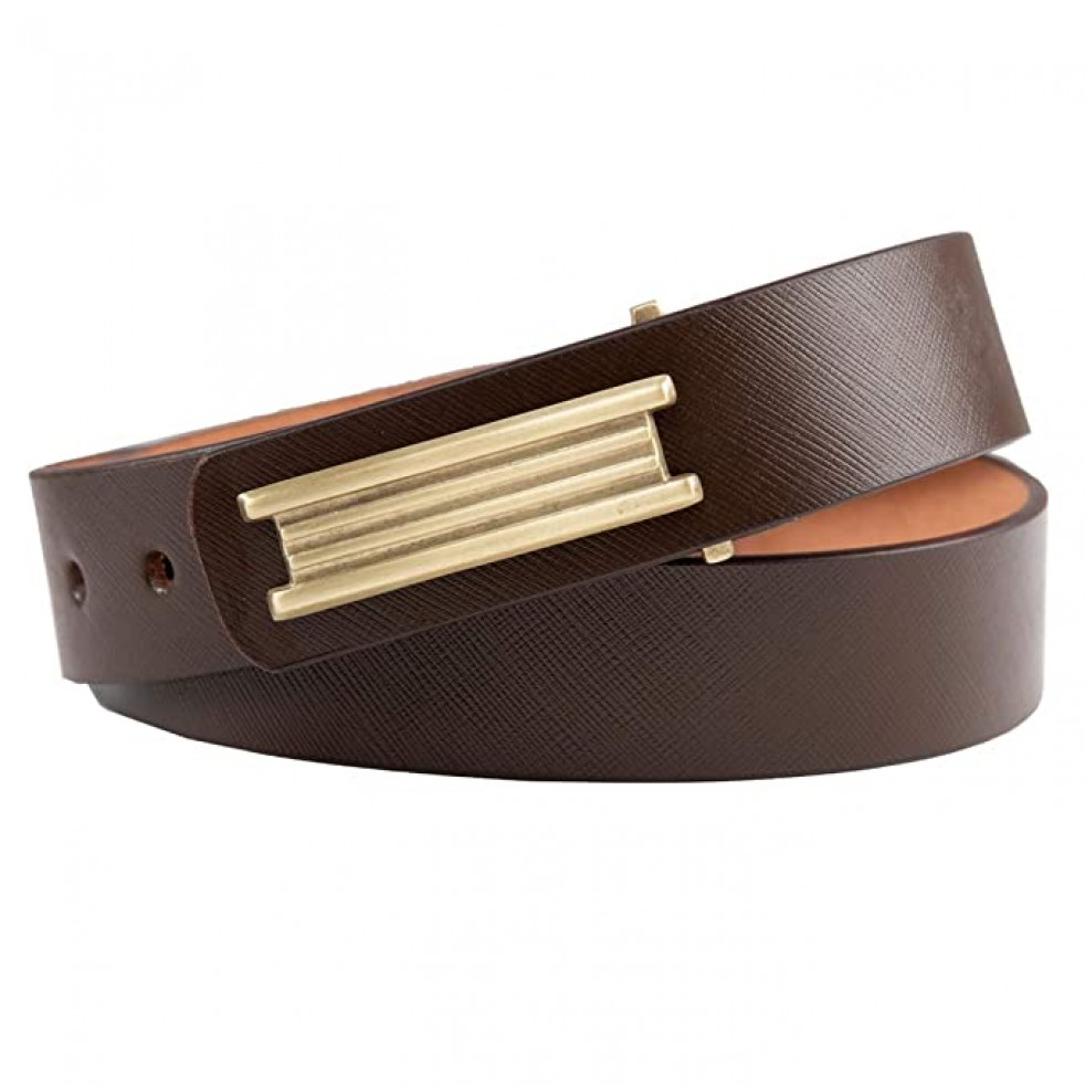Flyer Leather belt for men/gents Formal/CasualBrown) Buckle Adjustable Size
