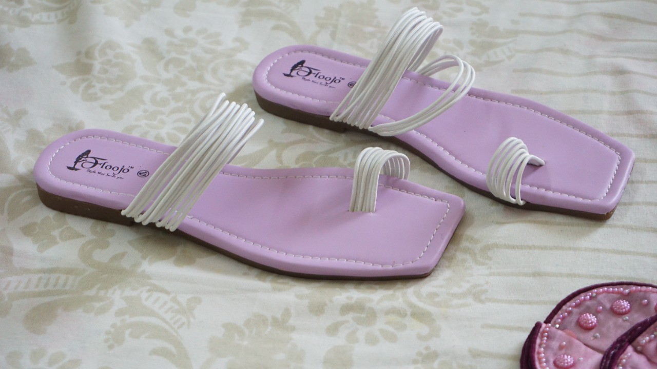 Women Purple Flats Sandal
