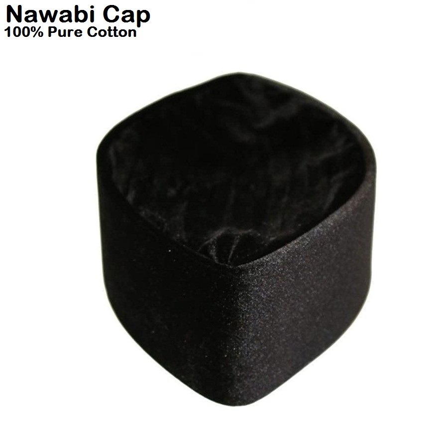 African Hat Foldable Velvet Cap - Black
