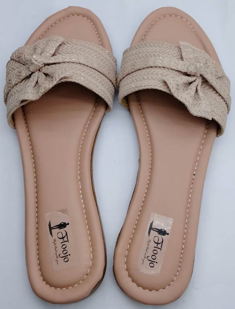 Booty Beige Flats Sandal