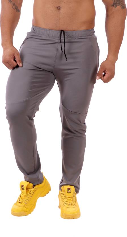 Zesteez Men Solid Grey Track Pants