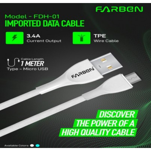 Farben 3.4A Imported Micro USB Cable