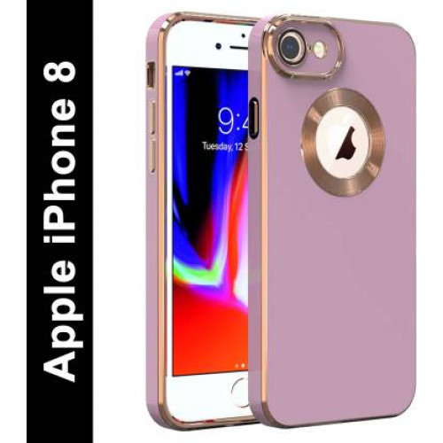 KartV Back Cover for Apple iPhone 7, Apple Iphone 8, Apple iPhone 7, Apple iPhone 8Â Â (Purple, Gold, Electroplated, Silicon, Pack of: 1)