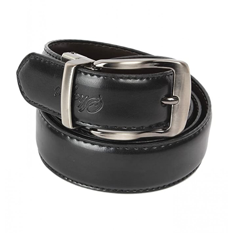 Sheejai Men'S Light Weight Leather Belt In Black