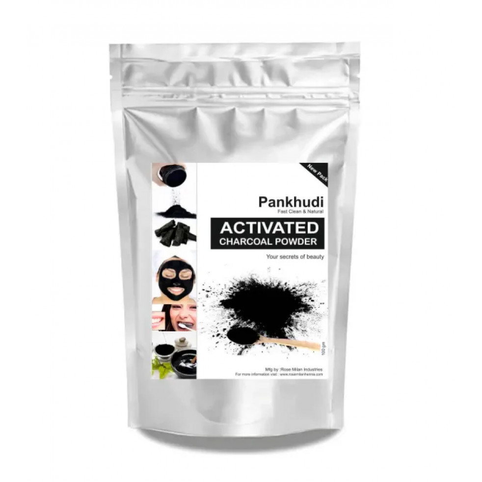 Pankhudi Activated charcoal powder natural face pack&teeth whitening powder-100g