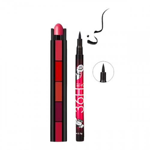 Red Addition Lipstick & Black Eyeliner