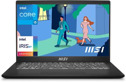 MSI Modern 14 Core i5 11th Gen 1155G7 - (8 GB/512 GB SSD/Windows 11 Home) Modern 14 C11M-030IN Thin and Light Laptop  (14 Inch, Classic Black, 1.4 Kg)