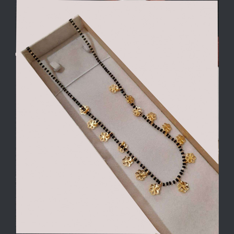 Gold Plated Solitaire American Diamond Mangalsutra for Women