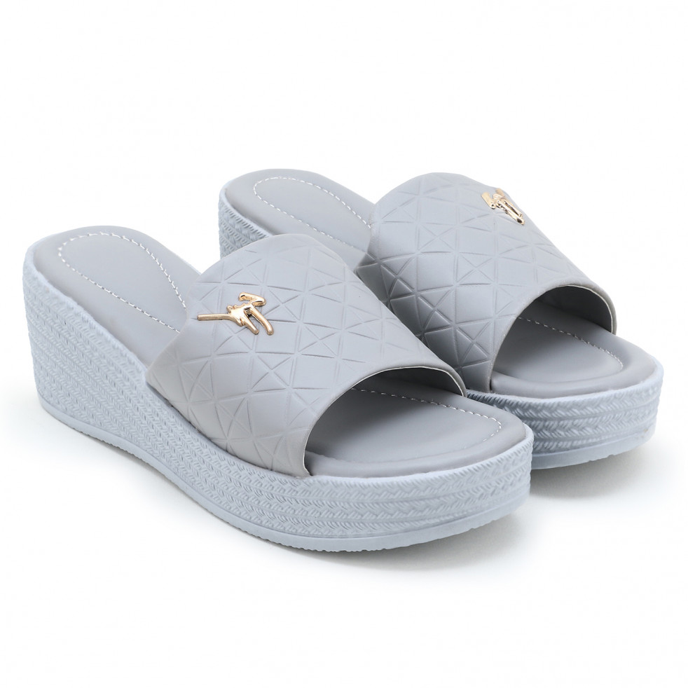 CHINRAAG Comfortable High Heel Sandal for Womens -Grey