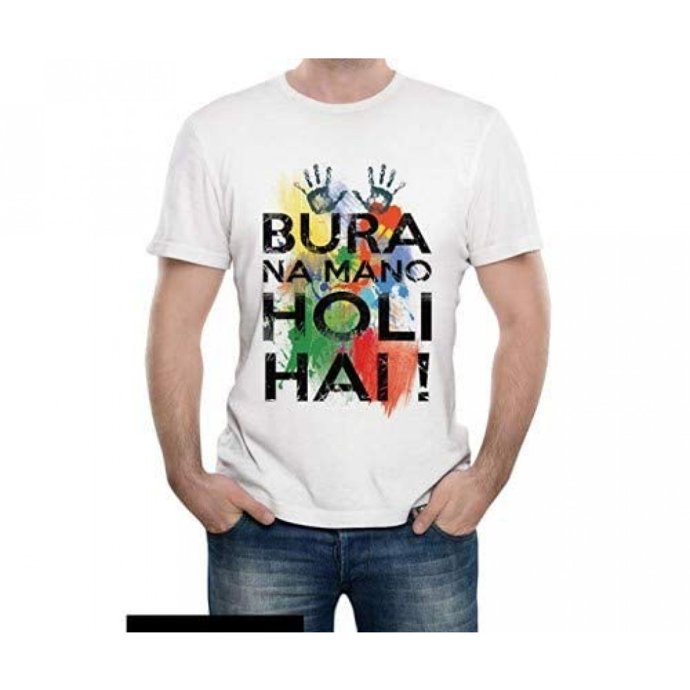 Klip 2 Deal Unisex Bura Na Mano Holi Hai Printed Tshirt For Men, Women, Boys And Girls - Polyester Fabric