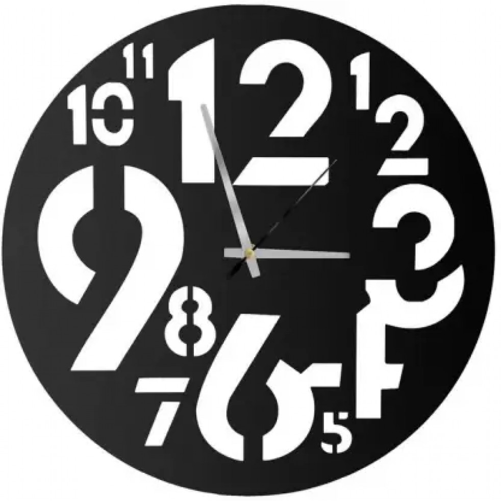 Fashion Bay Pocwc0824 Analog 28X28Cmwall Clock(Black, Without Glass, Standard)