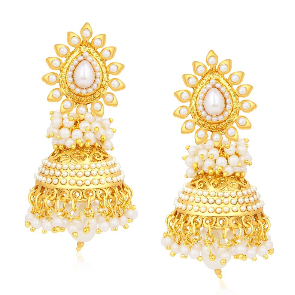 Sukkhi Incredible Gold Plated Pearl Jhumki Earring For Women