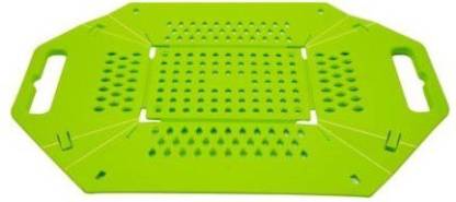 Connectwide 3 in 1 Plastic Folding Chopping Board with Wash Fruit Basket (Green) Plastic Cutting BoardÃ¯Â¿Â½(Aloe Vera Green)