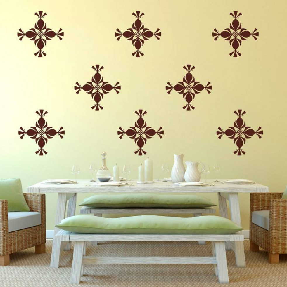 STICKER STUDIO Wall Sticker (Square motif,Surface Covering Area - 180 x 180 cm) 6 Qty. Large vinly