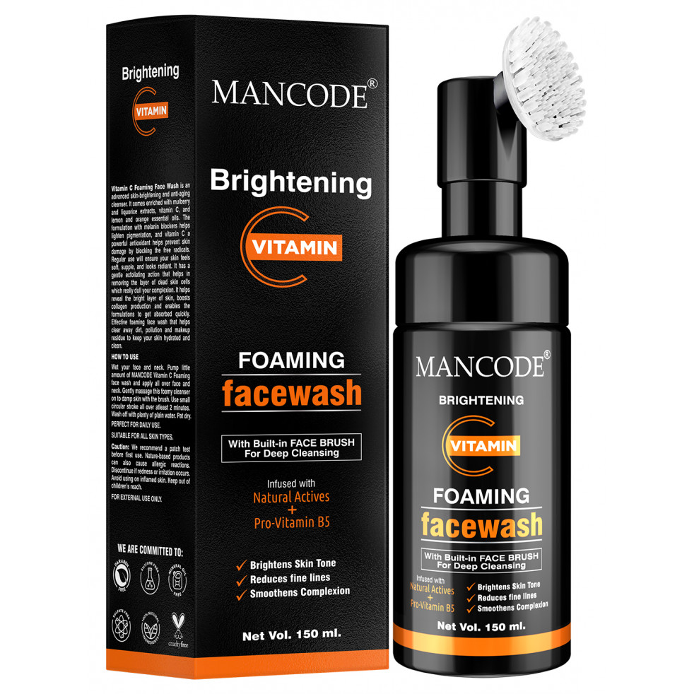 Man Code Brightening Vitamin C Foaming Face Wash for Men 150 ml