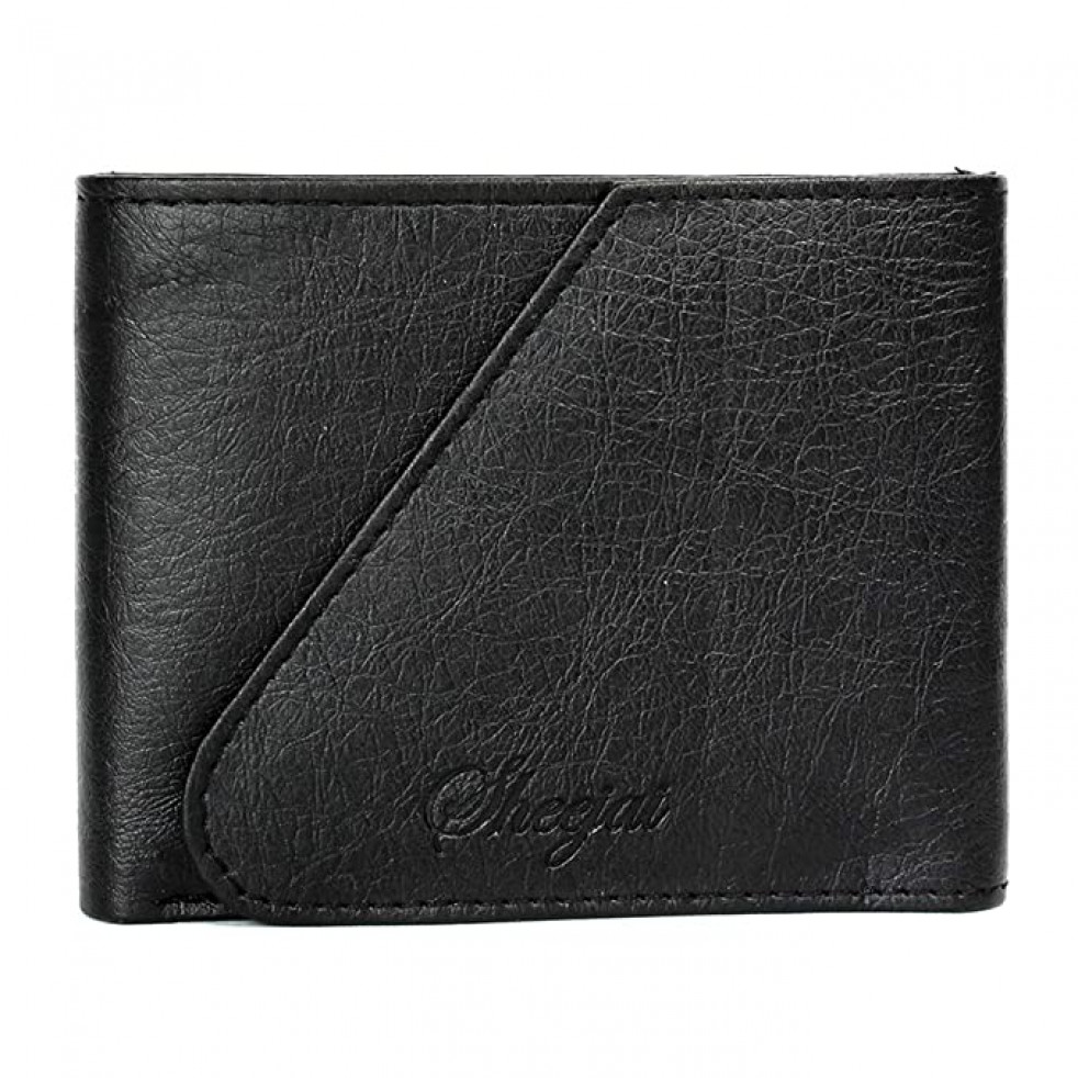 Sheejai Men'S Light Weight Leather Wallet In Black
