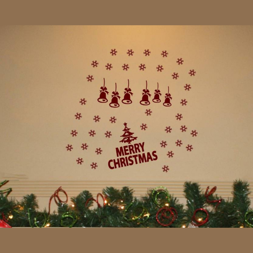 STICKER STUDIO"Merry Christmas"Wall Sticker & Decal (PVC Vinyl,58 x 53 cm) Large Vinyl