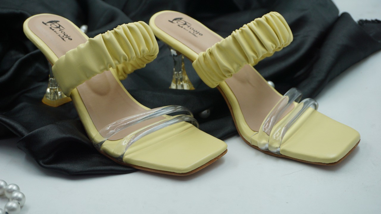 Women Yellow Heels Sandal
