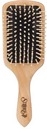 Connectwide Hair Brush Airbag Comb with Wooden handle with Brush for Curly Shair brush(Warm Pink)
