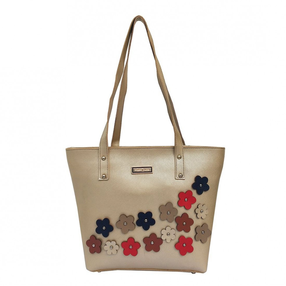 Japrac Shopping Floral Cream Mariquita Handbags