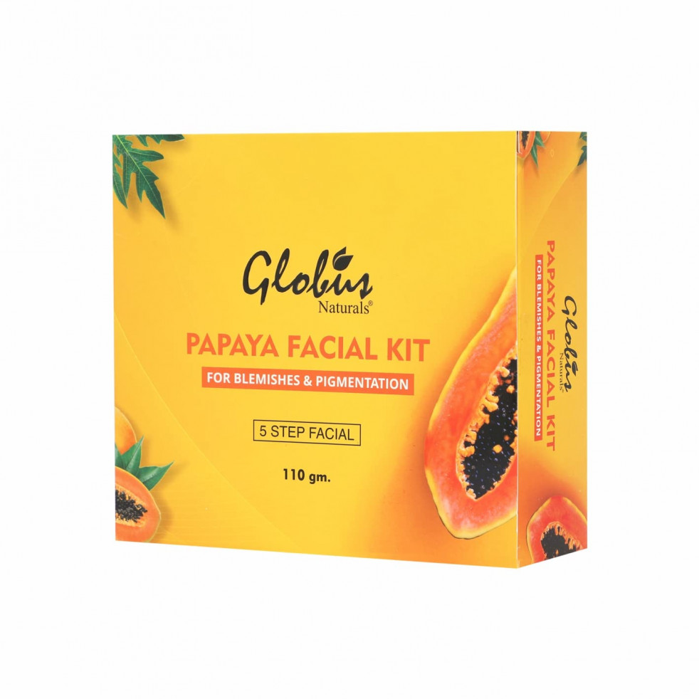 Globus Naturals 5 step AntiTan Papaya Facial Kit For Flawless Skin,110 G