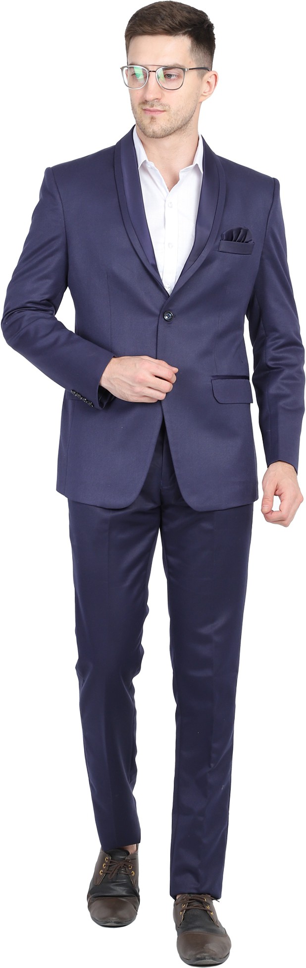 TAHVO Tuxedo Solid Men Suit ()
