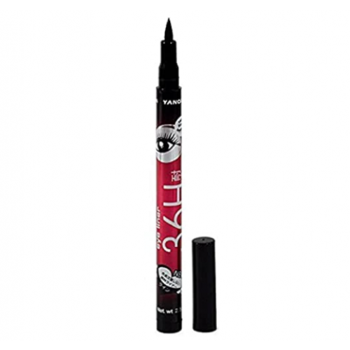 YANQINA 36 Hours Precision Liquid Waterproof Lash Eyeliner Pencil - Black - Pack 1 3 g (Black) Matte Finish