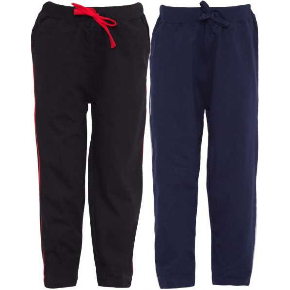Haoser India Track Pant For Boys (Black,Blue) (Pack Of 2)