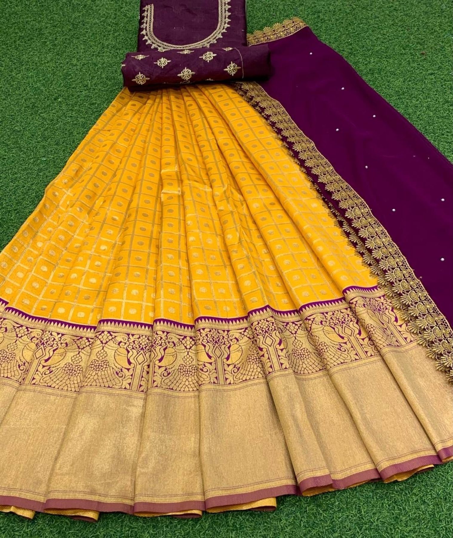 South Style Kanjivaram Silk Half Saree collection