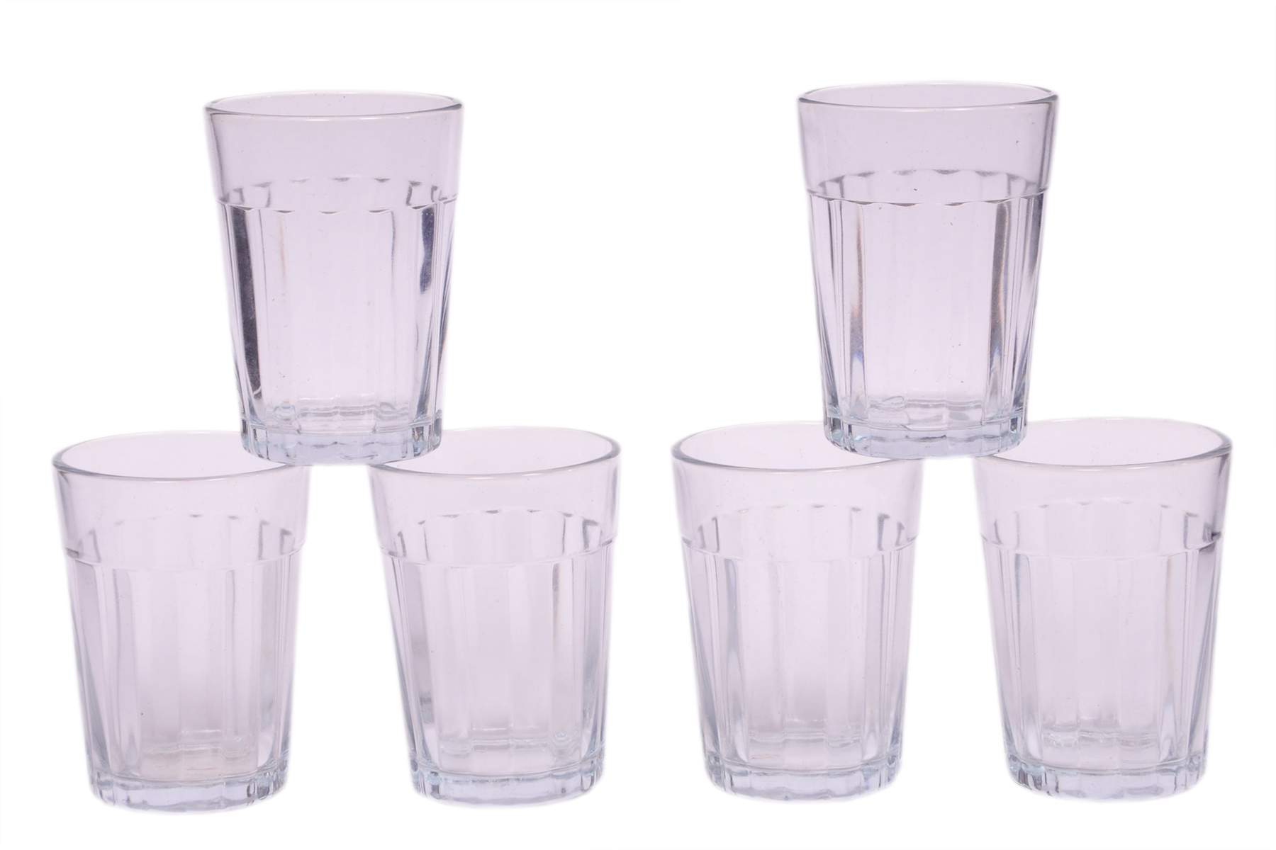 Stylish And Designer Multipurpose Drinking Glass, Transparent, Pack Of 6