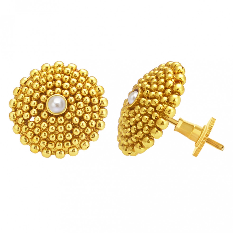 Sukkhi Dazzlin Gold Plated Pearl Stud Earrin For Women