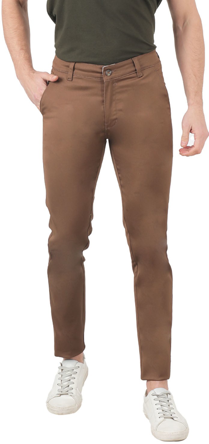 TAHVO Regular Fit Men Brown Trousers