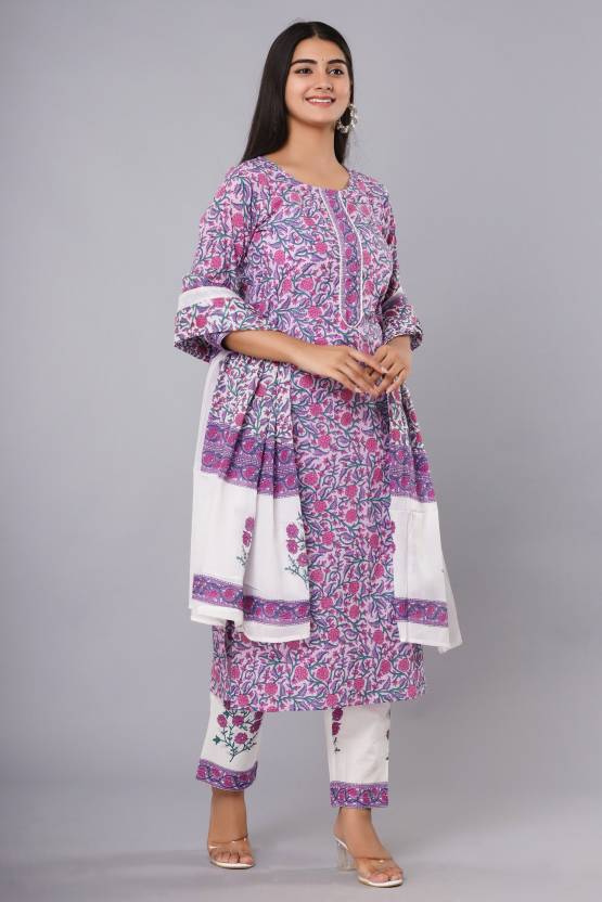 Women Pure Cotton Kurta, Pyjama & Dupatta Set