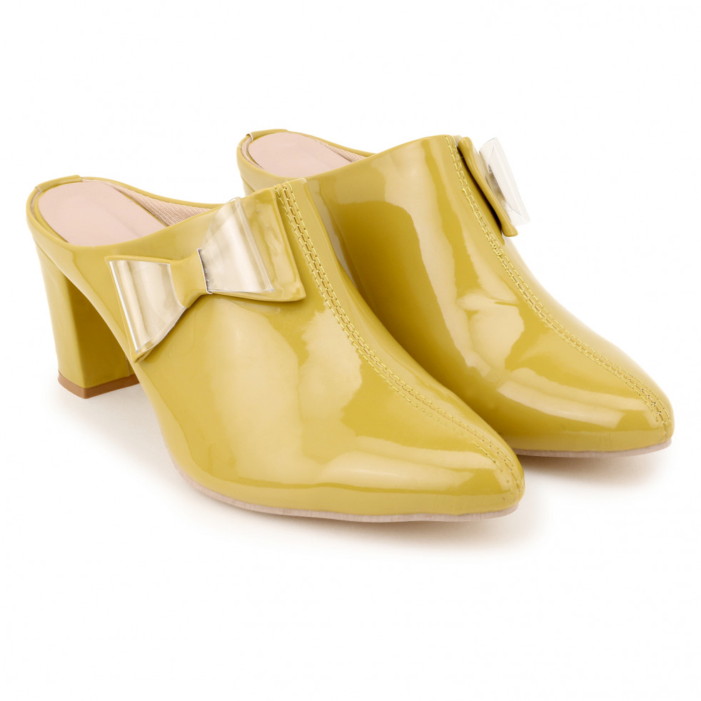 CHINRAAG Comfortable High Heel Sandal for Womens -Mustard