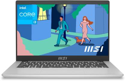 MSI Modern 14 Core i3 12th Gen 1215U - (8 GB/512 GB SSD/Windows 11 Home) Modern 14 C12M-445IN Thin and Light Laptop  (14 Inch, Urban Silver, 1.4 Kg)
