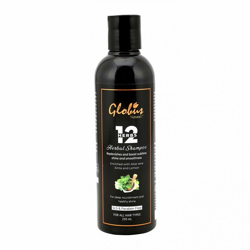 Globus Naturals 12 Herbs Hair Growth Shampoo For Deep Nourishment,250 Ml